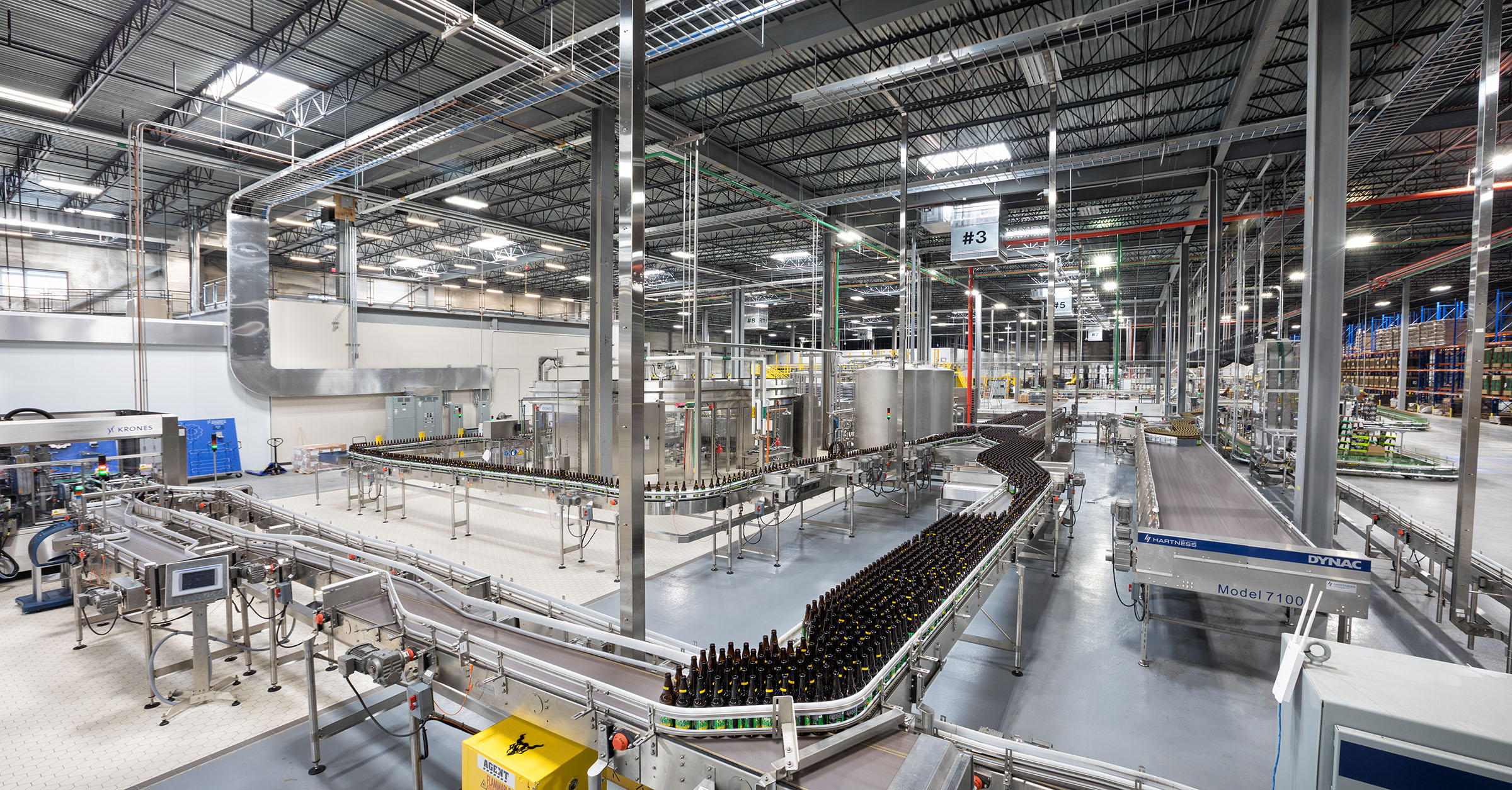 Interior of brewing manufacturing facility